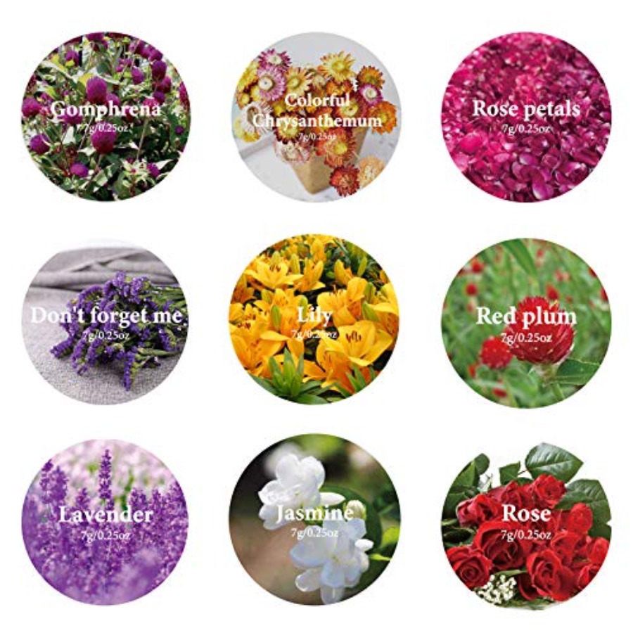 9 sachets de fleurs séchées, k - Dried Herbs avis et prix